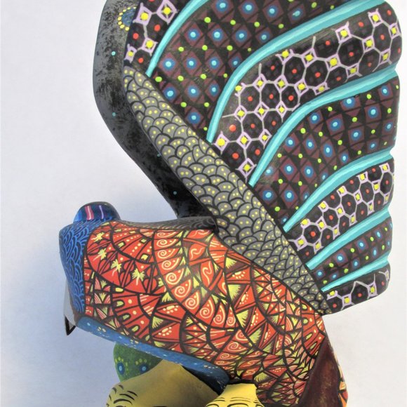 Eagle and Cobra Alebrije Hand Painted and Carved in Oaxaca, Mexico - Picture 8 of 13
